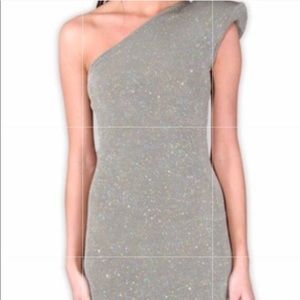 Brian Lichtenberg Black Off shoulder padded dress